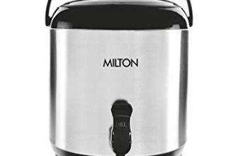Milton Stellar 5 Thermosteel Water Jug, 4.6 Litres, Silver | Pu Insulated | Hot & Cold | Sturdy Base | Hygienic | Odour Free
