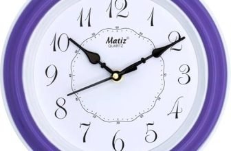 Matiz Analog 30 cm X 30 cm Wall Clock | Brown | with Glass | Standard| 107 Purple