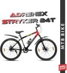 Adrenex Stryker 24T Fxdd | 85% Pre- Assembled | 24 T (Inch) Mountain Cycle(Single Speed, Red, Only Front Suspension)