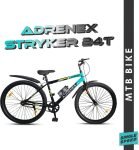 Adrenex Stryker 24T | 85% Pre-Assembled 24 T (inch) Mountain Cycle(Single Speed, Blue, Only Front Suspension)