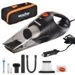 WOSCHER AutoVac Portable Car Vacuum Cleaner |110W | 5000PA Suction Power | Powerful Handheld Vacuums for Deep Cleaning Dirt, Dust, Pet Hair, Multipurpose Vacuum Cleaner with HEPA Filter | 12V | Black