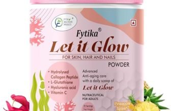 Fytika Let It Glow – 200g (Pineapple, Pack of 1) Marine Collagen Supplement Powder for Men & Women|L- Glutathione, Vitamin C, Sesbania Agati Extract|Promotes Healthy Skin, Hairs and Nails