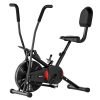 Lifelong Air Bike Exercise Cycle For Home Gym | Dual Action Stationary Cardio Bike For Full Body Workout| Adjustable Cushioned Seat With Backrest |Moving Handles & Anti-Skid Pedals |Max User Weight 125 Kg