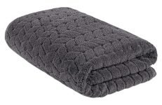 Maxoshine Microfiber Towels For Bath-Soft Coral Fleece Towel With Hook Quick Dry Super Absorbent-Bath Towel For Men And Women-70 X 140 Cm (Grey)