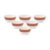 La Opala Diva Sovrana Collection Opal Glass Crockery | Vegetable Bowl 180 ml Set of 6 Regent Red | Bowls for dal & Condiments | Microwave Safe | 100% Vegetarian | Extra Strong | Super Light & White