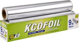 Kcofoil 9 Mtr Food Grade Aluminium Foil Isi Certified Food Wrapping Packing|Pack Of 1 Aluminium Foil(9 M)