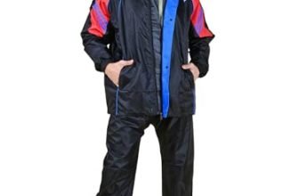 Rupa Rainwear for Men, Waterproof Nylon Blended Rain Jacket with Pants and Carry Bag, Pack of 1