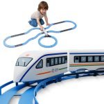 Lifelong Vande Bharat Toy Train 43 Pcs Track Set for Kids, Electric Toy Train Set, 2 AAA Battery Toy Train, Lights & Sounds, Multi-Layout Train Track Toy Train Set for Kids 1-8 Yrs (LLCRCT02)