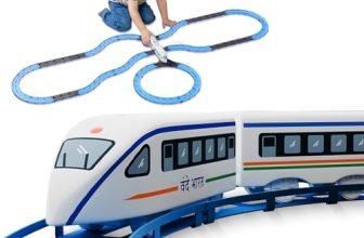 Lifelong Vande Bharat Toy Train 43 Pcs Track Set for Kids, Electric Toy Train Set, 2 AAA Battery Toy Train, Lights & Sounds, Multi-Layout Train Track Toy Train Set for Kids 1-8 Yrs (LLCRCT02)