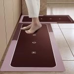 Cortina 2 Pcs Kitchen Mats, Waterproof Memory Foam Kitchen Rugs, Standing Desk Mat Floor Mats, Comfort Runner Rug Carpets For Kitchen Floor, Sink – (120 * 40 Cm, 40 * 60 Cm, Maroon)