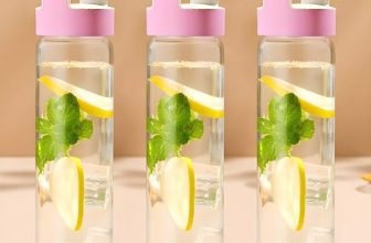 Borosil 550Ml Neo Water Bottle Set With Lid | Borosilicate Glass Wide Mouth Bottle For Fridge | Extreme Temperature Resistant For Hot & Cold Water, Milk, Lassi, Juice (3Pc Pack, Pink Husk Lid)