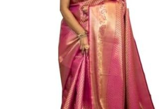 SGF11 Women’s Kanjivaram Soft Silk Saree With Blouse Piece (Pink)