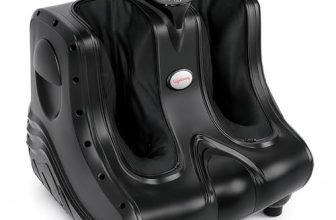 Lifelong Foot & Calf Massager Machine for Pain Relief | 3 Adjustable Intensity Levels| Electric Massager with Digital Display | Feet Massage for Blood Circulation & Soothing Heat – Max Temp upto 42°