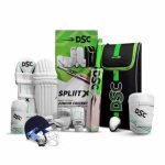 Dsc Spliit X1 Junior Kashmir Willow Cricket Kit With Helmet | 1 Cricket Bat, Kit Bag, Thigh & Arm Guard, Abdominal Guard | 1 Pair Batting Gloves & Batting Legguard | Color: Green | Size: 6
