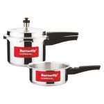Butterfly Cordial 2 Litres and 3 Litres Pressure Cookers| Outer Lid | Food Grade Virgin Aluminium | Gas Stove Compatible | ISI Certified | 2 Year Manufacturer’s Warranty | Silver