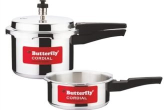 Butterfly Cordial 2 Litres and 3 Litres Pressure Cookers| Outer Lid | Food Grade Virgin Aluminium | Gas Stove Compatible | ISI Certified | 2 Year Manufacturer’s Warranty | Silver