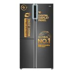Haier 598 L 3 Star Frost Free Expert Inverter 3-Door Side by Side Refrigerator (HRT-683GK, Graphite Black, Magic Convertible, Deo Fresh Technology, 2026 Model)