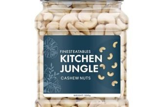 kitchen Jungle Whole Cashew/Kaju Nuts 500 GM Pack | Whole Crunchy Cashew Nuts | Premium Kaju | Rich in Protein | Rich in Fibre | Dry Fruit | Festive Snacking