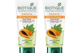 Biotique Papaya Deep Cleanse Face Wash | Gentle Exfoliation | Visibly Glowing Skin | 100% Botanical Extracts| Suitable for All Skin Types | 2x100ml
