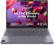 Lenovo Ideapad Slim 3 OLED with 1Yr ADP Snapdragon X – (16 GB/512 GB SSD/Windows 11 Home) 15Q8X10 Laptop(15.1 Inch, Luna Grey, 1.50 kg, With MS Office)