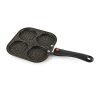 CELLO Non-Stick 4- Cavity Aluminium Appam/Uttapam Maker with Spatter (Golden)