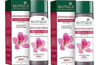 Biotique Bio Mountain Ebony Vitalizing Serum | Prevents Hair Fall & Soothes Scalp| Promotes Hair Growth | 100% Botanical Extracts | Suitable For All Skin Types | 120Ml (Pack Of 2)