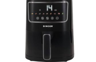 Singer Electric Airfrio Air Fryer 1350W | 4.4L Basket | 100% Oil-Free Cooking | Digital Display | 10-In-1 Functions | 360° High-Speed Air Circulation | Isi Certified | 2 Years Warranty