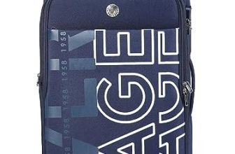 Verage V Lite – Nevada 20″/ 59 Cms Soft-Sided Cabin Size Carry-On Expandable Suitcase 8 Wheels Spinner Luggage Trolley Bag [Navy Blue]