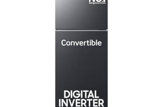 Samsung 236 L, 3 Star, Convertible, Digital Inverter Frost Free Double Door Refrigerator (RT40H28U3FHL, Black DOI, 2026 Model)