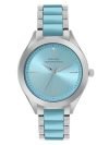 French Connection 3 Hands Blue Round Dial Stainless Steel & Acrylic Strap Casual Premium Sunray Feature Wrist Watch for Women – FCB9USM