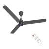 Polycab Wizzy Plus LED 1200mm BLDC Ceiling Fan with Remote |BEE 5 Star Rated, Higher Air Delivery|LED Indicator,Reverse,Boost,Sleep and Breeze Mode,Free Installation |3 Years Warranty (Matt Black)