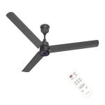 Polycab Wizzy Plus LED 1200mm BLDC Ceiling Fan with Remote |BEE 5 Star Rated, Higher Air Delivery|LED Indicator,Reverse,Boost,Sleep and Breeze Mode,Free Installation |3 Years Warranty (Matt Black)