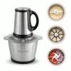 Instacuppa Electric Chopper For Kitchen Use With 3 Attachments, 2 Litre Stainless Steel Meat Mincer, 300W Vegetable Cutter Machine With Garlic Peeler And Egg Whisker, Carrot Grater For Busy Moms