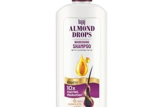 Bajaj Almond Drops Nourishing Shampoo with Almond Milk, Vitamin E & Biotin | For Soft, Shiny Hair | 10X Hairfall Reduction | Paraben Free- 340ML