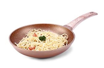 Wonderchef Duralife Die-cast Non-Stick Fry Pan 24cm for Kitchen, Non-toxic Chemical & PFOA Free Duramax Coating, Low-oil Cooking Cool-touch Handle, Gas Stove & Induction Friendly, 2-Yr Warranty Copper