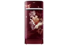 Samsung 189 L, 4 Star, Digital Inverter, Direct-Cool Single Door Refrigerator (RR21H2H24RZ/HL, Midnight Blossom Red, Base Stand Drawer, Single Touch Defrost, 2026 Model)