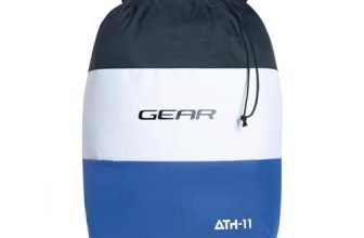 Gear Men/Women Voyager 15 Litre Casual Standard 2 Compartment Backpack/Daypack/Hiking Daypack/Drawstring Bag (Black-Blue), Multicolor