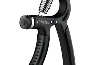 Fitness Mantra® Weight Adjustable Hight Quality Hand Gripper for Men & Women |Hand Grip|Finger Exerciser|Power Gripper|Hand Exerciser Equipment|Hand Strengtheners|Black| 10KG-60KG|,Polypropylene