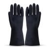 Robustt Heavy Duty Rubber Hand gloves – 1 Pair (Free Size, Black) for Dishwashing, gardening, kitchen cleaning