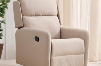 Home Centre | Rico 1-Seater Fabric Recliner | Recliner for Living Room | Solid Wood | Beige | 2 Year Warranty