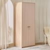Home Centre | Lexus 2-Door Swing Wardrobe | Engineered Wood | Brown | 1 Year Warranty