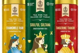 Hindraj Chamomile, Hibiscus & Kahwa Herbal Tea Pack 54 Tea Bags (3 18) Variety Pack Herbal Blends for Sleep, Detox & Immunity Caffeine-Free, No Added Sugar