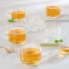 Borosil 6pc Mug Set | Made in India Borosilicate Glass Cup Set for Chai, Green Tea, Coffee, Milk | Microwave Safe, Scratch Resistance, Lightweight | Transparent (Chai Time (210ml))