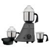 Preethi Diamond 750 Watts Mixer Grinder | 3 Stainless Steel (SS) Jars + Flexi Lid | Ideal for Masalas, Chutneys & Batters | Lifelong Free Service, Black