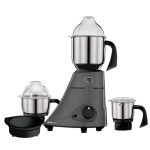 Preethi Diamond 750 Watts Mixer Grinder | 3 Stainless Steel (SS) Jars + Flexi Lid | Ideal for Masalas, Chutneys & Batters | Lifelong Free Service, Black