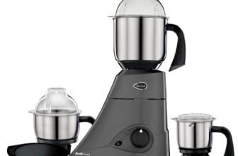 Preethi Diamond 750 Watts Mixer Grinder | 3 Stainless Steel (SS) Jars + Flexi Lid | Ideal for Masalas, Chutneys & Batters | Lifelong Free Service, Black