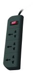 Belkin 3-Socket Extention Board With Surge Protector Universal Socket With 5Ft (1.5-Meter) Heavy Duty Cable Overload Protection, Comes With 5 Years Manufacturer Warranty, Grey Color, 350 Volts