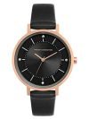 French Connection Leather Analog Black Dial Women’S Watch-Fcn00010C, Band_Rose Gold