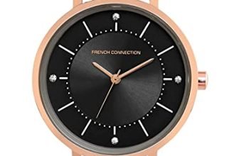 French Connection Leather Analog Black Dial Women’S Watch-Fcn00010C, Band_Rose Gold