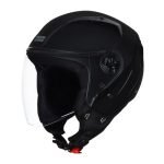 STUDDS Vogue ISI Certified Open Face Motorcycle Helmet for Men and Women with Clear Visor (MATT Black, , L)